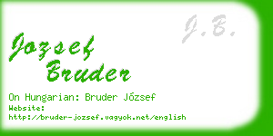 jozsef bruder business card